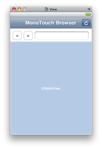 Browser app in Interface Builder