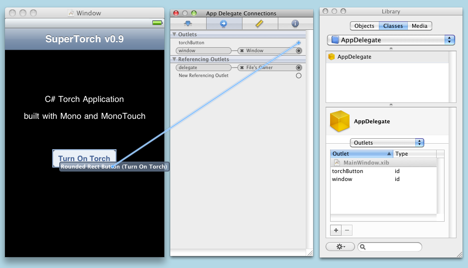 Setting up outlets in Interface Builder