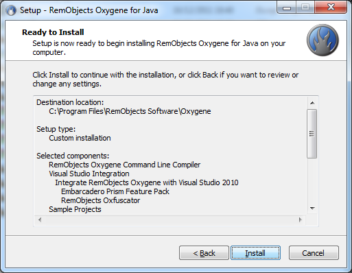 Installing Oxygene for Java