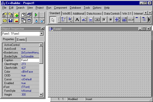 The Borland C++Builder IDE
